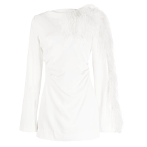 RACHEL GILBERT Womens Reina Feather Trimmed Mini Dress FARFETCH