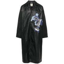 KidSuper mens face patch long coat FARFETCH