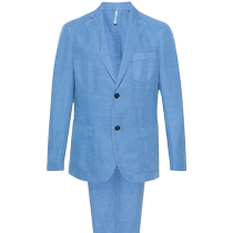 Incotex mens single-breasted linen blend suit FARFETCH