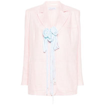 Loulou Womens Floral Appliqué Single Breasted Blazer FARFETCH