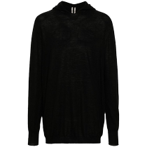 Rick Owens mens dense woven hooded sweater FARFETCH