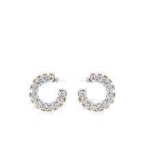 Area Womens Small Crystal Hoop Earrings FARFETCH