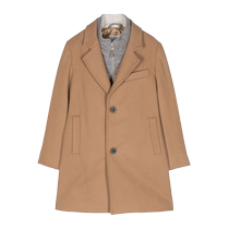 Eleventy Kids childrens wear buttoned layered coat FARFETCH