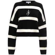 Final Sale] JW Anderson womens logo embroidered striped sweater FARFETCH