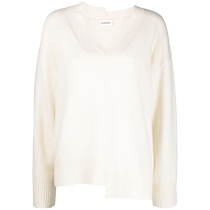 P A R O S H Womens asymmetrical V-neck sweatshirt FARFETCH