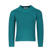 Molo childrens thick cable knit cotton sweater FARFETCH