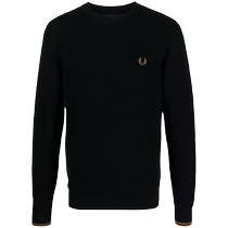 Fred Perry mens logo embroidered waffle knit sweater FARFETCH