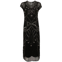 AllSaints Womens Etta Embroidered Midi Dress FARFETCH