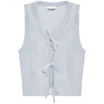 Ganni womens lace-up knitted vest FARFETCH