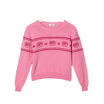 Final Sale]Chiara Ferragni Childrens Eyelike Intarsia Shiny Sweater FARFETCH