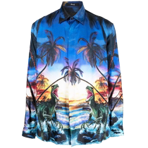 Final Sale] Philipp Plein Mens Hawaiian Print Shirt FARFETCH