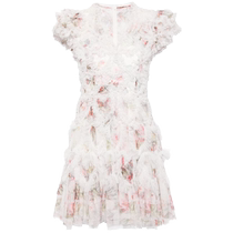 Needle Thread Womens Paradise Garden Ruffle Detail Mini Dress