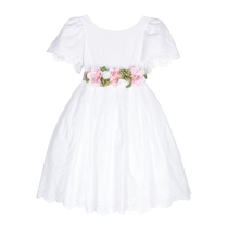 Colorichiari Childrens Clothing Floral Brooch Umbrella Dress FARFETCH