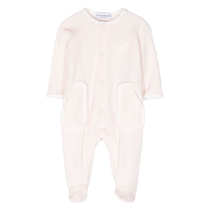Emporio Armani Armani childrens clothing logo appliqué cotton jumpsuit FARFETCH