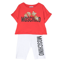 Final Sale] Moschino childrens clothing logo printed cotton shorts suit FARFETCH