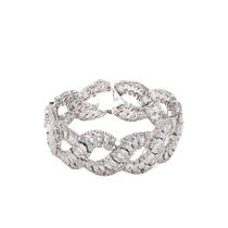 Swarovski Womens Hyperbola Wave Design Crystal Bracelet