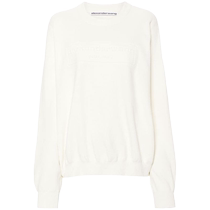 Alexander Wang womens logo embroidered ribbed sweater FARFETCH