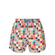 Paul Smith Mens Ink Square Printed Swim Shorts FARFETCH