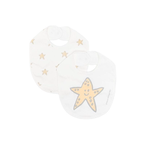 Stella Mccartney Childrens Smiling Star Printed Cotton Bibs (Two-Pack)