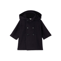 Bonpoint childrens clothing Ginou double-breasted hooded jacket FARFETCH