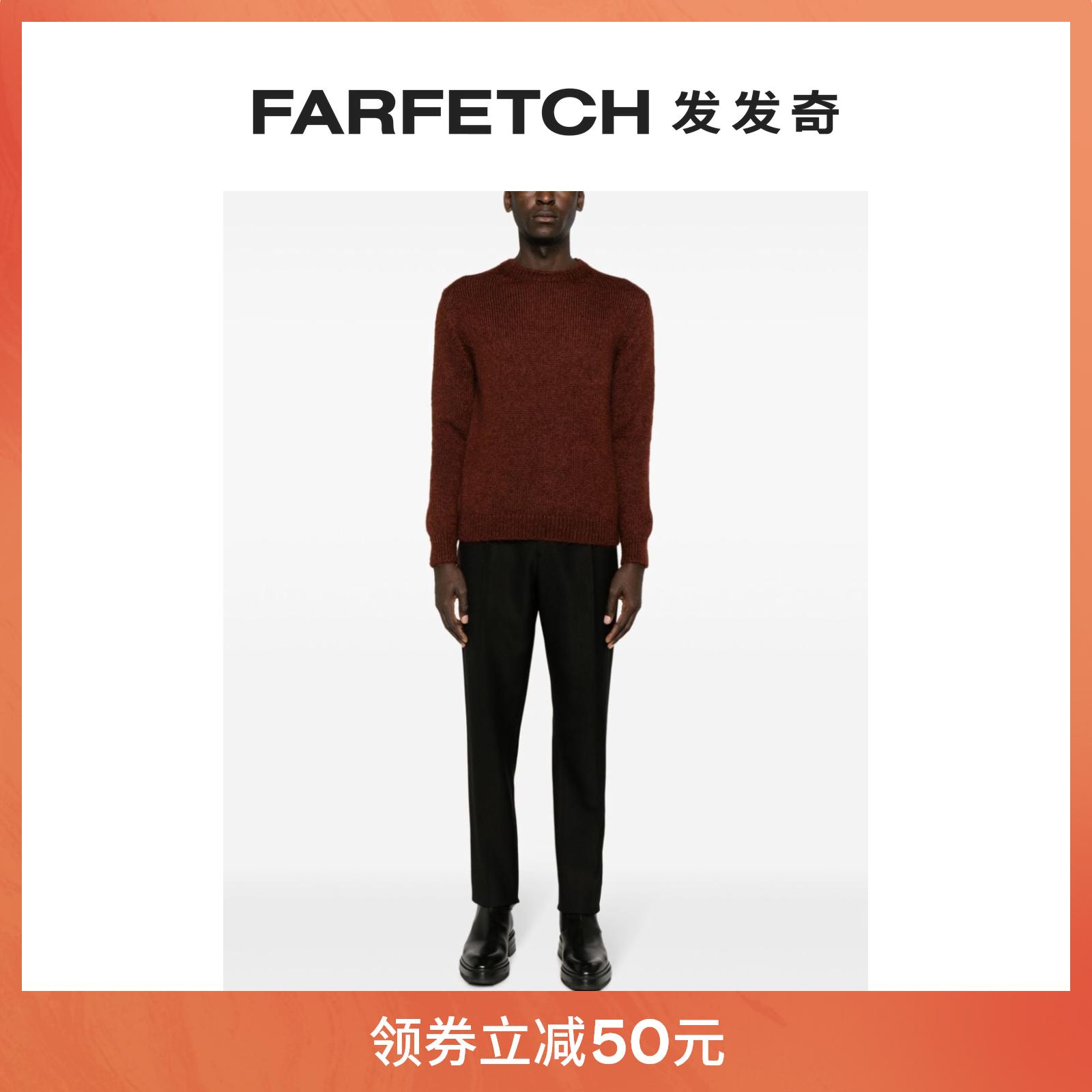 Massimo Alba men's horse seawool blend round neck sweater FARFETCH Fat Chic-Taobao