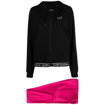 Ea7 Emporio Armani womens logo patch zipper sports suit FARFETCH