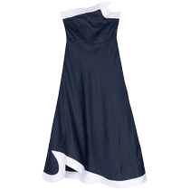 Staud Womens Sirani Asymmetric Linen Dress FARFETCH