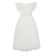 Tutu Du Monde childrens clothing White Wisteria embroidered tulle dress FARFETCH