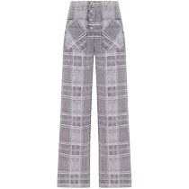 Rosetta Getty womens plaid wide-leg jeans FARFETCH