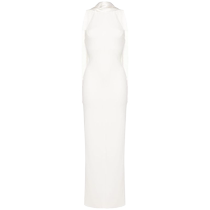 Ms. Solace London Lady Dahlia Crepe Yarn Straight Drum Evening Dress FARFETCH Hair Chi