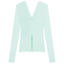 Courreges Womens double zip detail ribbed sweater FARFETCH