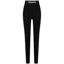 Paco Rabanne Womens Bodyline Logo Waist Leggings FARFETCH