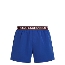 Karl Lagerfeld men logo waist-side swimsuit FARFETCH Fat Chic