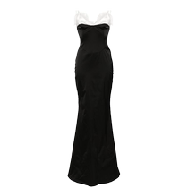 AlMAZ Womens Exposed Bustier Satin Gown FARFETCH