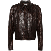 SASAIO Mens textured effect leather jacket FARFETCH Fat Chic