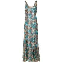 Lady Blughirl tiger with floral printed extra-long dress FARFETCH