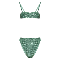 Oseree Womens Sequin Embellished High Waist Bikini Set FARFETCH