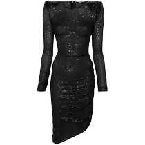 Ms. Elisabetta Franchi Ms. Bright Sheet Asymmetry Midlength Dress FARFETCH Hair Chic