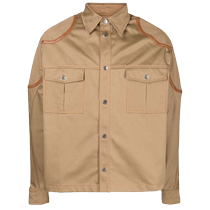 Gmbh mens patch detail shirt jacket FARFETCH