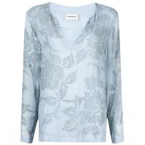P A R O S H Womens beaded long-sleeved blouse FARFETCH