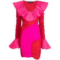 Final Sale]Ahluwalia Womens Rosie Ruffle Mini Dress FARFETCH Hair