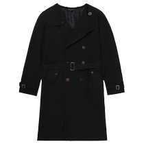 Black Comme Des Garcons unisex double-breasted belted trench coat FARFETCH