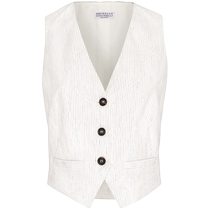 BrunelloCucinelli womens spring new fashion retro pinstripe Western-style vest is amazing