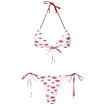 Final Sale] Amir Slama lady lips print triangular bikini FARTCH hair chic