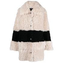 Discount] Joseph Ms. Collage Abingdon double-sided fur one-piece coat.