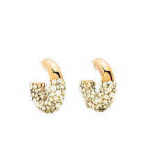 Sunnei Womens Rhinestone Embellished Thick Round Earrings FARFETCH