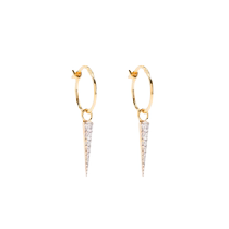 Missoma womens crystal pavé mini spike pendant round earrings FARFETCH