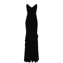NISSA Womens Ruffled Textured Maxi Dress FARFETCH