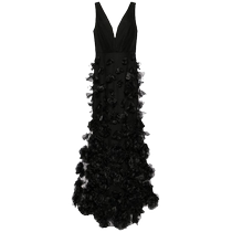 Marchesa Notte Womens Floral Appliqué Tulle Gown FARFETCH