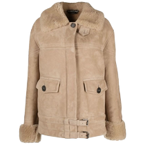 Tom Ford Womens Tom Ford fur one-breasted single-breasted trim jacket FARFETCH